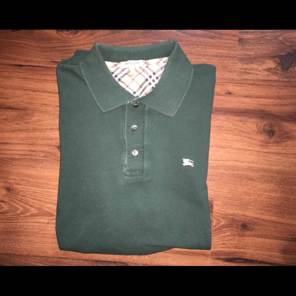 Burberry long-Sleeve Cotton Pique Polo Shirt